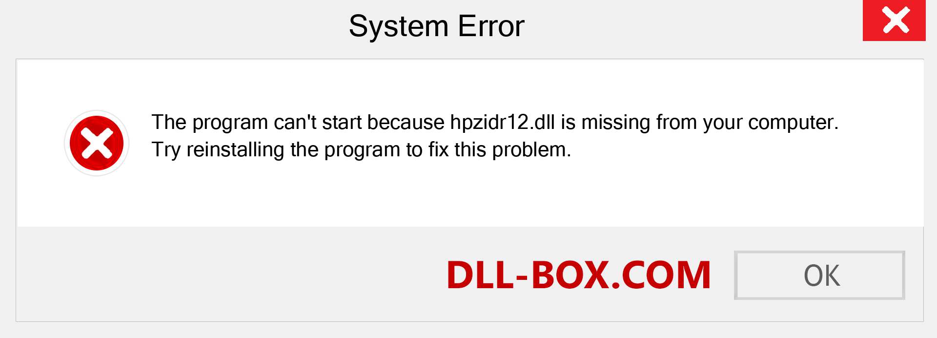  hpzidr12.dll file is missing?. Download for Windows 7, 8, 10 - Fix  hpzidr12 dll Missing Error on Windows, photos, images