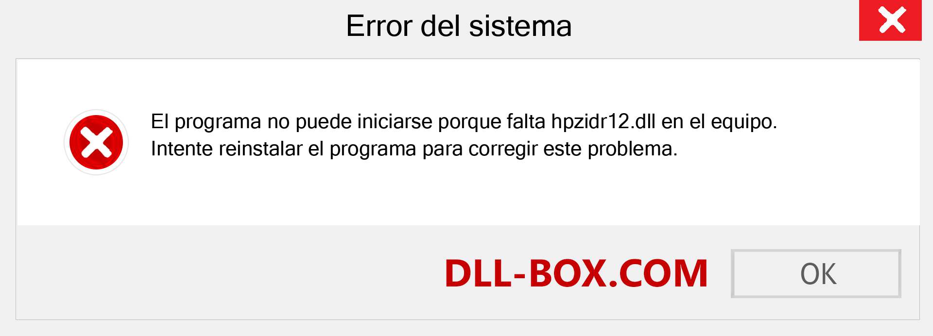 ¿Falta el archivo hpzidr12.dll ?. Descargar para Windows 7, 8, 10 - Corregir hpzidr12 dll Missing Error en Windows, fotos, imágenes