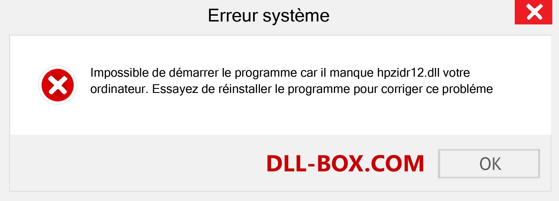 Le fichier hpzidr12.dll est manquant ?. Télécharger pour Windows 7, 8, 10 - Correction de l'erreur manquante hpzidr12 dll sur Windows, photos, images